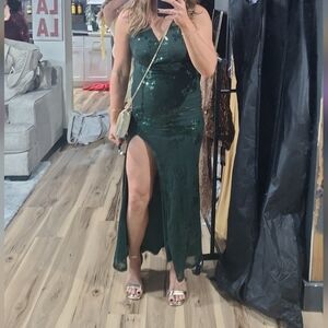 Glamorous Dark Green Maxi Dress
